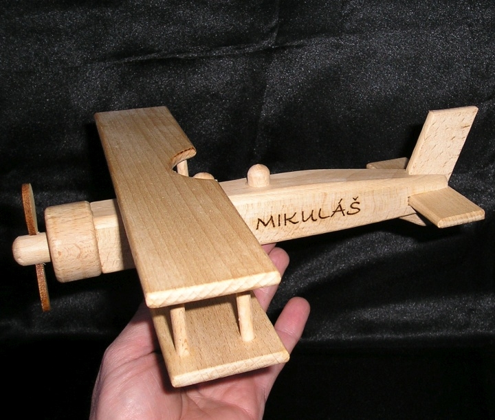 Holzflugzeug, Spielzeug für Kinder, Flugzeuge, Spielzeug mit dem Namen