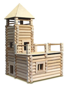Holzbausteine ​​für 17 verschiedene Gebäude und Häuser Holzwürfel