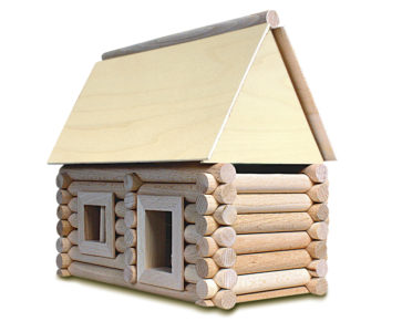 Holzbausteine ​​für 17 verschiedene Gebäude und Häuser Holzwürfel
