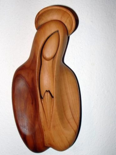 Jungfrau Maria Holzfigur - Büstenstatuette