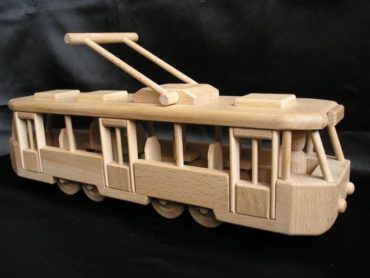 Elektrisches Strassenbahn Spielzeug Holzgeschenke
