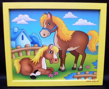 Pferd und Fohlen - Bild für Kinderzimmer