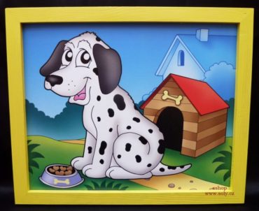 Hund, Hund, Hunde Kinderbilder an der Wand im Kinderzimmer