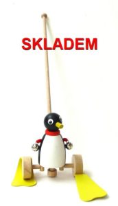 Pinguin Holzpinguin Spielzeug, für 1 bis 2 Jahre alt