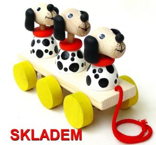 Holzspielzeug Hund ziehen, Hund