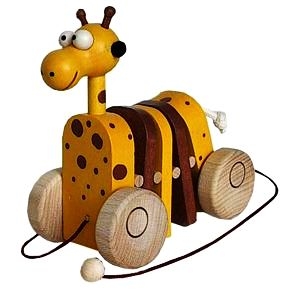 Ziehen Holzspielzeug Giraffe Spielzeug