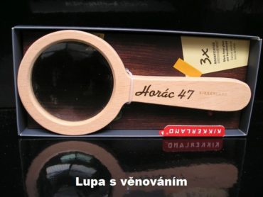Lupe in Holzrahmen, Geburtstagsgeschenk, für Großmutter, Großvater, Vater