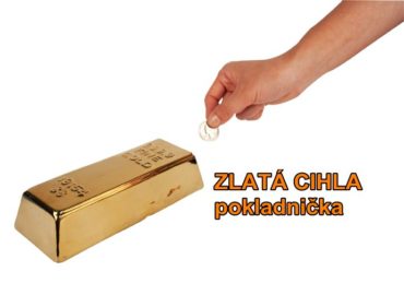 Sparbüchse für Kinder Gold Ziegel, Ziegel, Ziegel