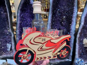 Geburtstagsflasche Sportmotorrad