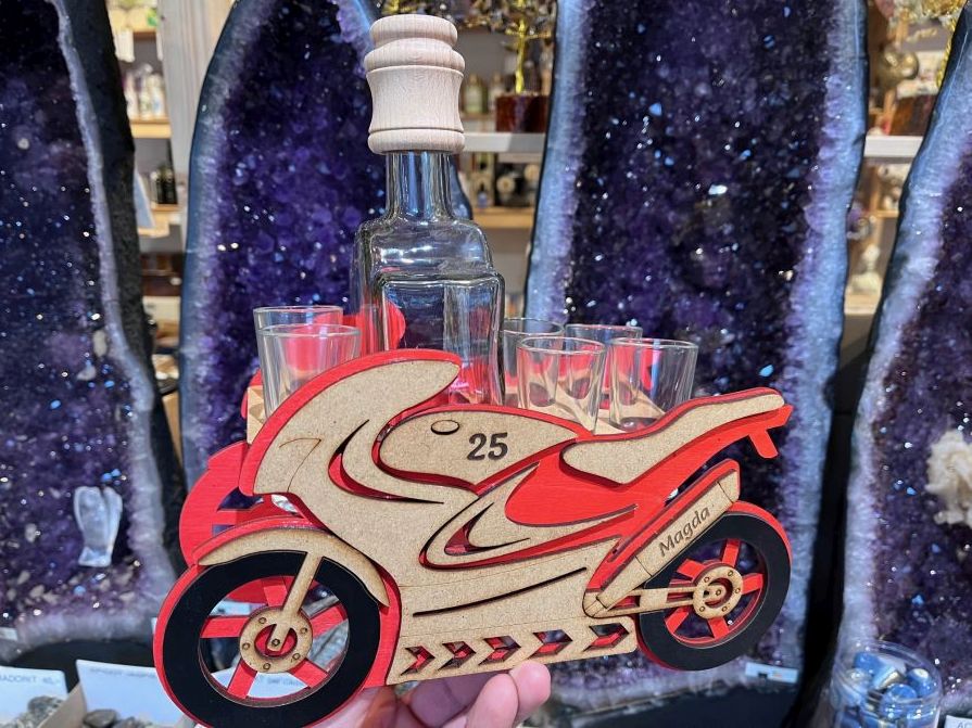 Geburtstagsflasche-Sport-motorrad