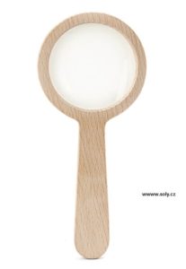 Lupe in Holzrahmen, Geburtstagsgeschenk, für Großmutter, Großvater, Vater