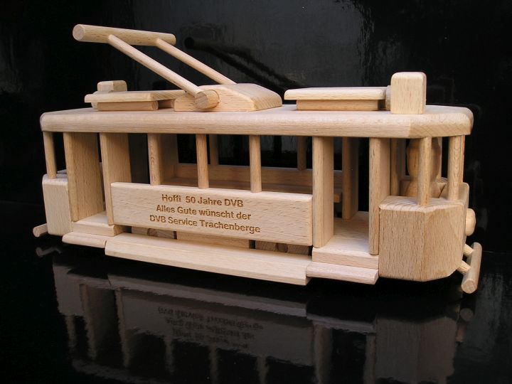 Historische Straßenbahn Holzspielzeug Geschenke für Straßenbahnfahrer