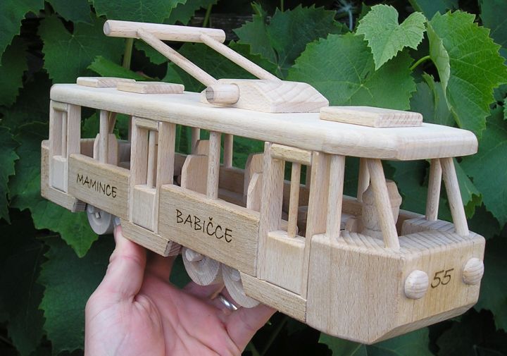 Straßenbahn Holzspielzeug