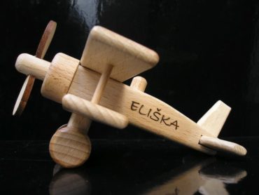 Kleines Flugzeug, Holzflugzeug Spielzeug