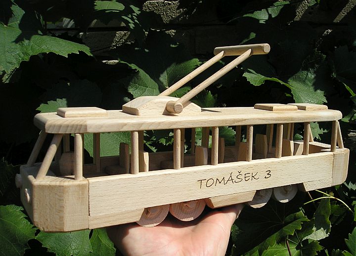 Straßenbahn Spielzeug Holzgeschenke Holzspielzeug Modell-