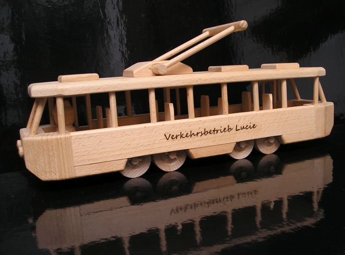 Straßenbahn Holzspielzeug