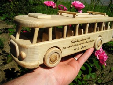 Holzspielzeugbus Geschenk für Busfahrer,