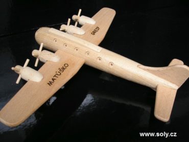 Boeing Holzflugzeug, Holzspielzeug Geschenk