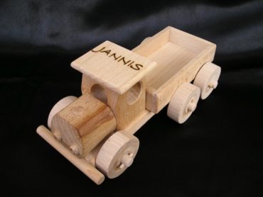 Holzlastwagen LKW und Flugzeug Spielzeug