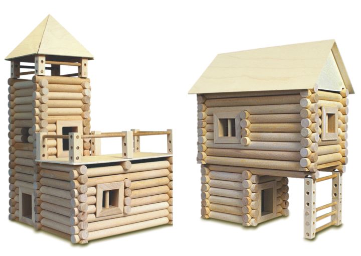 Holzbausteine ​​für 17 verschiedene Gebäude und Häuser Holzwürfel – kopie