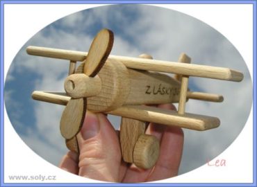 kleines Flugzeug, Holzflugzeug Spielzeug