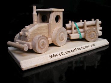 Holzgeschenke für Schubkarrenfahrer