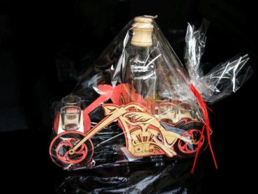 Geschenk, Flasche, Alkoholglas