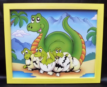 Brontosaurus - Gemalte Bilder für ein Kinderzimmer