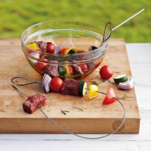 Extra lange Grillspießnadel aus Edelstahl für kleinen und großen Grill