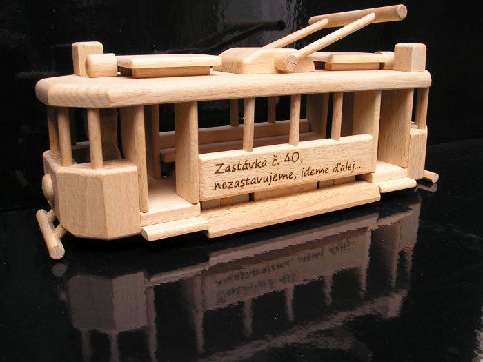 Historische Straßenbahn Holzspielzeug Geschenke für Straßenbahnfahrer