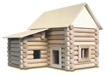 Holzbausteine ​​für 17 verschiedene Gebäude und Häuser Holzwürfel