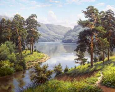 priroda krajina reprodukcie obrazov drevené ramy
