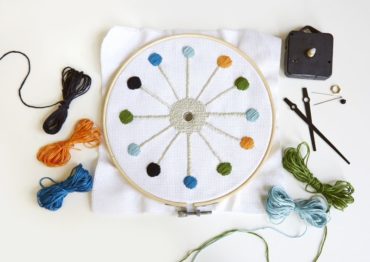 DIY vyšívané nástenné hodiny | detské vyšívanie | stavebnica