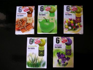 Čajové vonné sviečky škorica, tulipan, citronela, krokus, zelený čaj