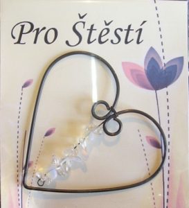 Drátované srdce pre šťastie opáliť