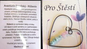 Srdce DEKORÁCIE pre šťastie Avanturin - RUŽENÍN