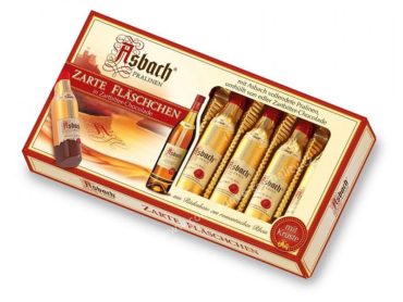 Deutsche Pralinen Asbach Flaschen mit original BRANDY