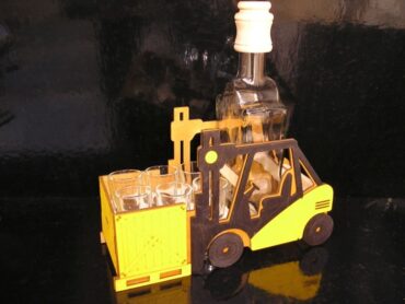 Glas Flasche Gabelstapler Geschenke